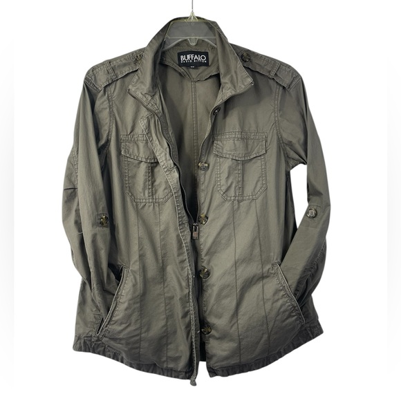 David Bitton Buffalo green military style jacket. Size medium GUC - Picture 4 of 10